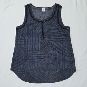 CAbi Navy Beaded Tank #3334